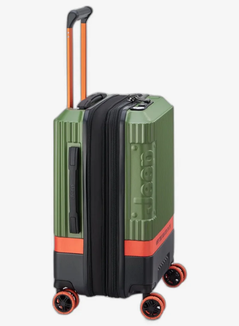 Jeep  JH001A 55 Cm Hardcase 4-Double Wheeled Expandable Cabin Luggage Trolley Case - Green  | Best Price UAE